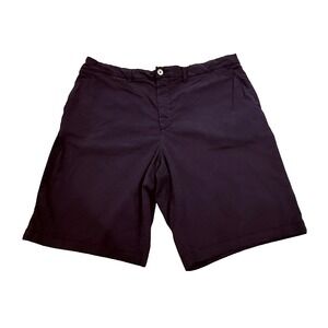 Robert Graham Mens Classic Fit Black Chino Shorts; Stretch; Size 40 Inseam 10.5"